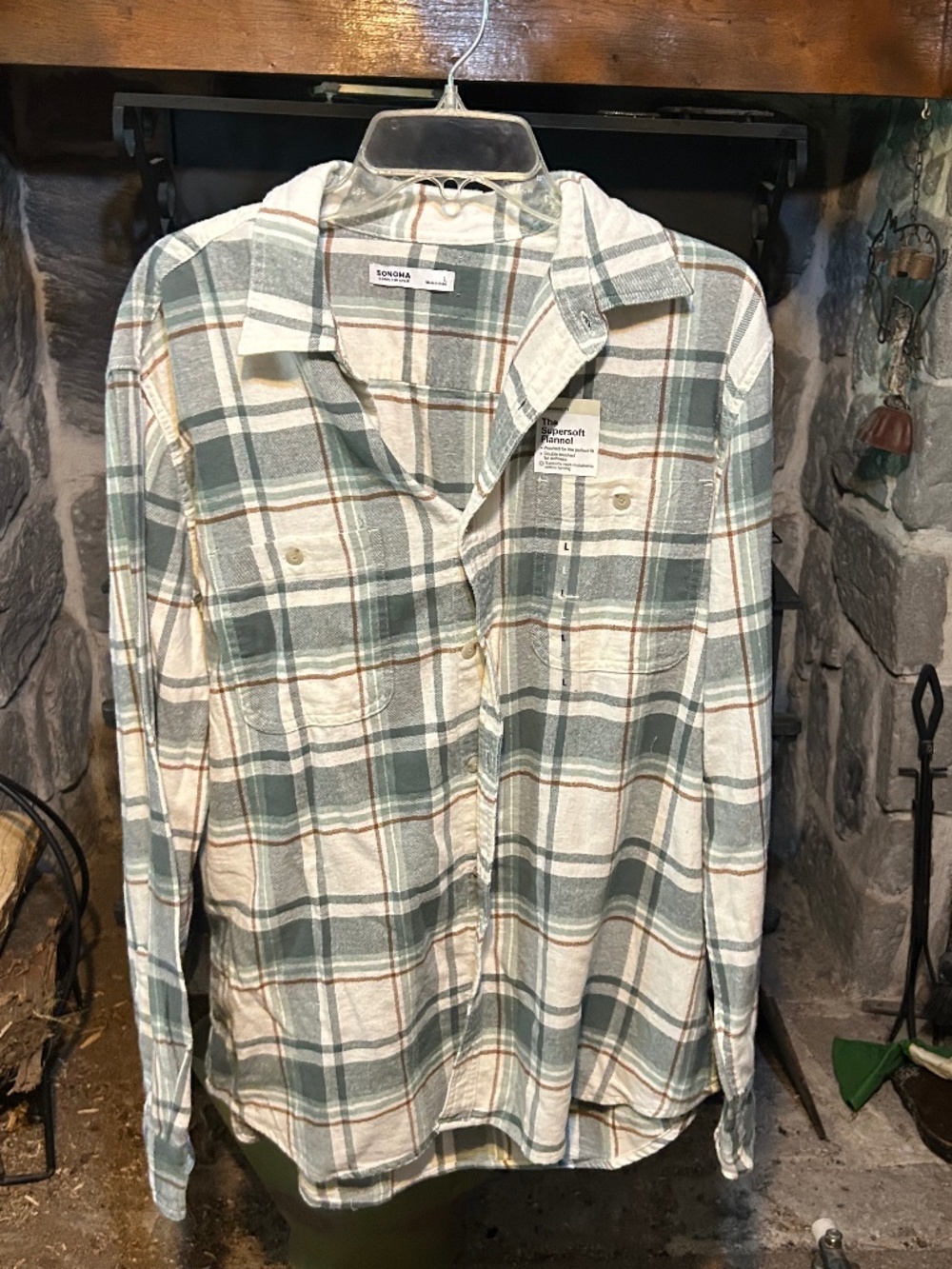 NWT Sonoma goods for life the supersoft flannel men’s plaid